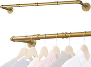 Attrezzo da appendere vestiti - design industriale - 70 cm - oro
