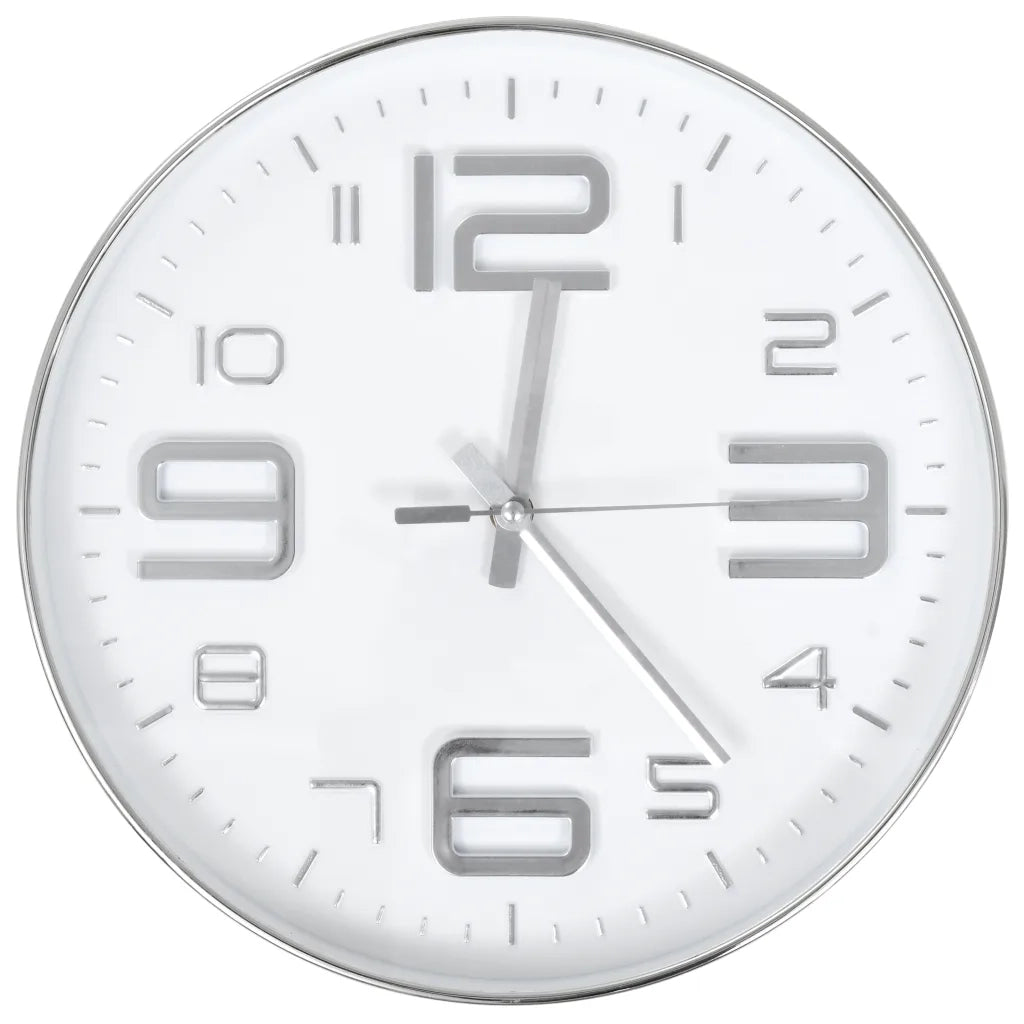 Orologio da Parete 30 cm Argento 50632