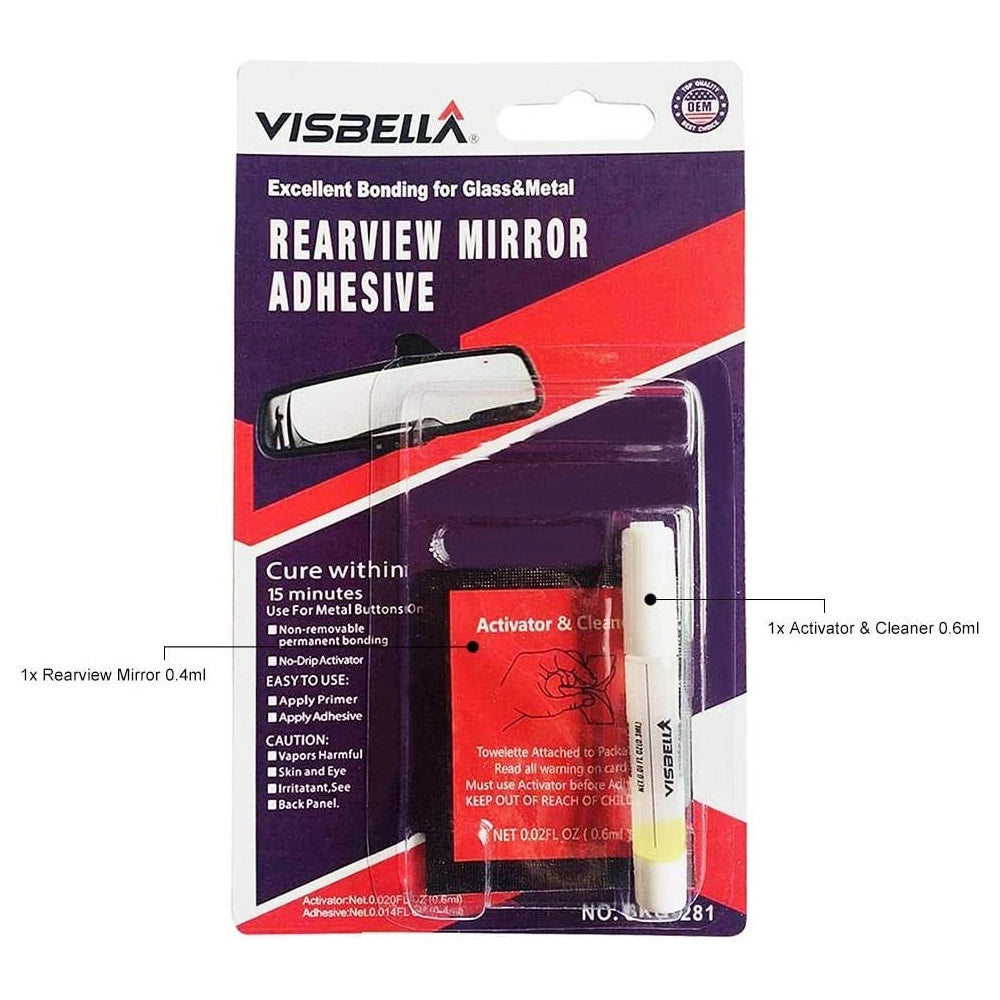 Trade Shop - Kit Riparazione Specchietto Retrovisore Auto Colla Adesivo Super Professionale -