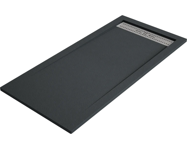 Piatto doccia BIDAI 80x110 cm Grafite griglia in acciaio