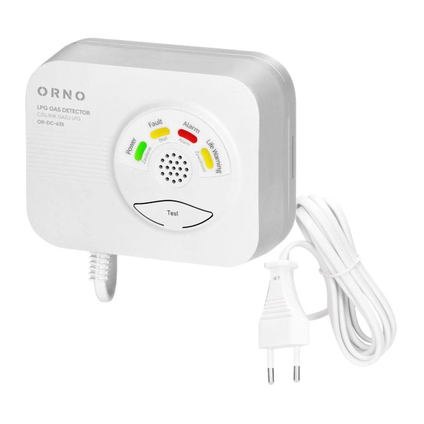 RILEVATORE GAS GPL 230V AC PER SICUREZZA CASA CON ALLARME OTTICO ACUSTICO