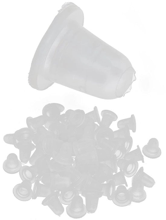 Contenitore per pigmenti da tattoo 100 pezzi - Inchiostro in silicone da getto unico - Contenitore per pigmenti da make-up - Materiale sicuro e morbido - Utilizzo affidabile - Inchiostro in silicone