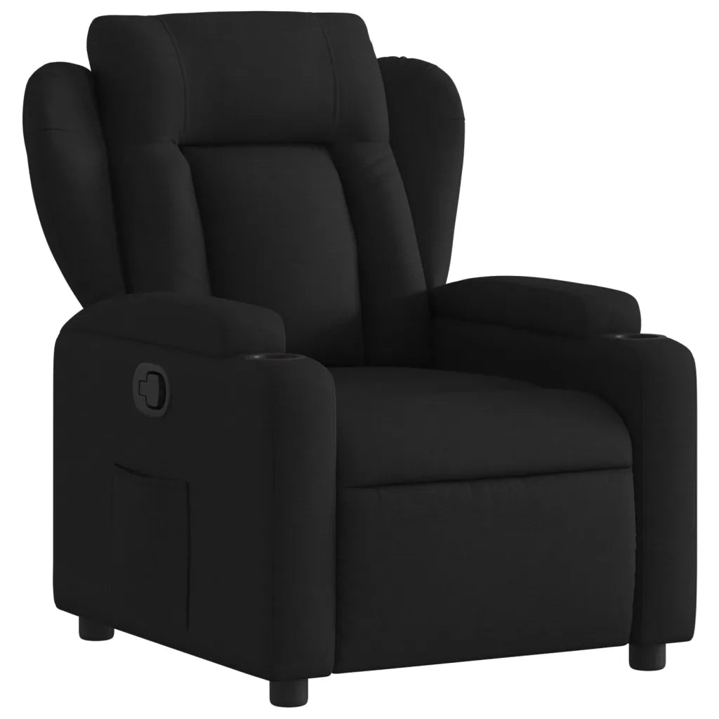 Poltrona Reclinabile in Tessuto Nero 372405