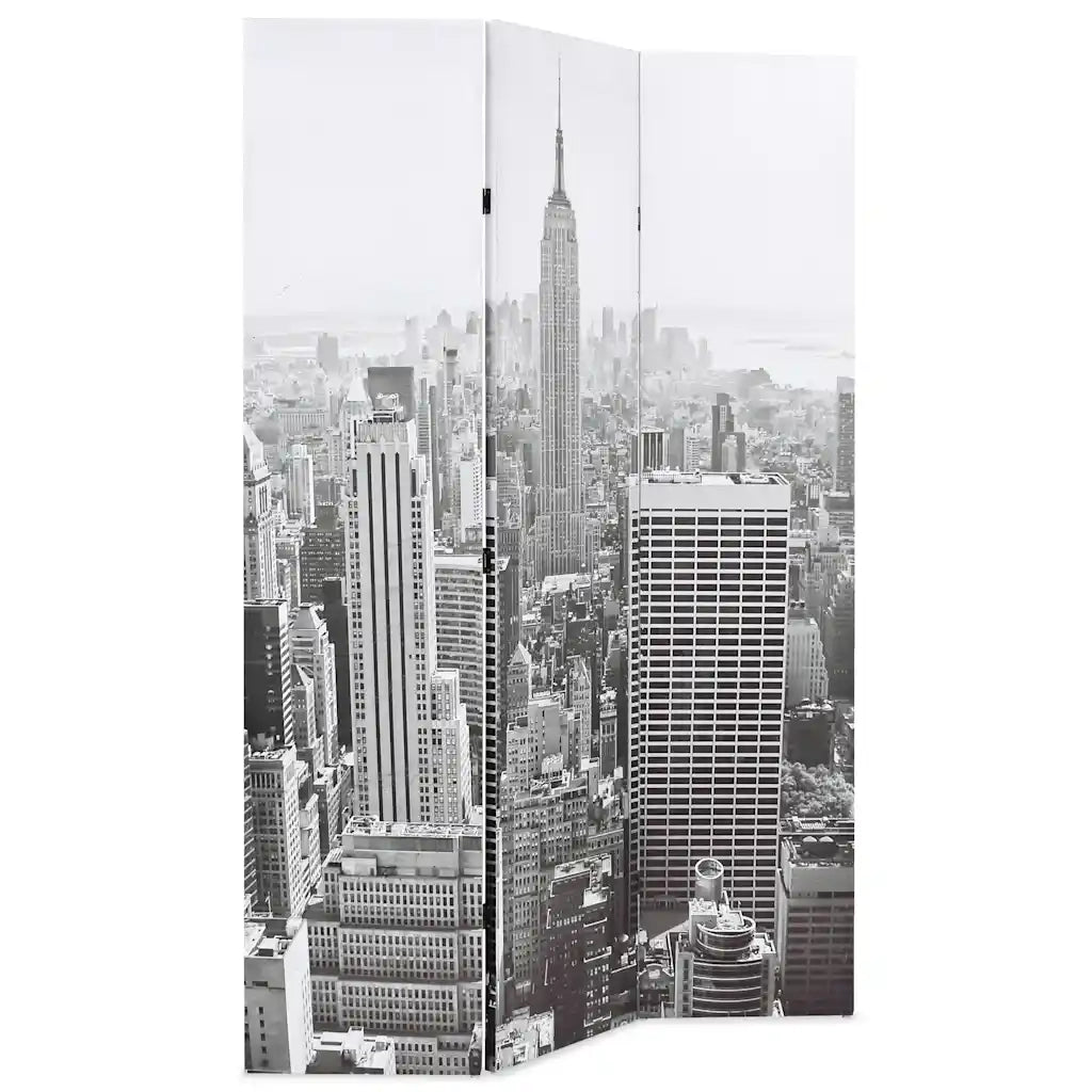 Divisorio Ambienti | Divider per stanze | Paravento Pieghevole 120x170 cm Stampa New York Bianco e Nero