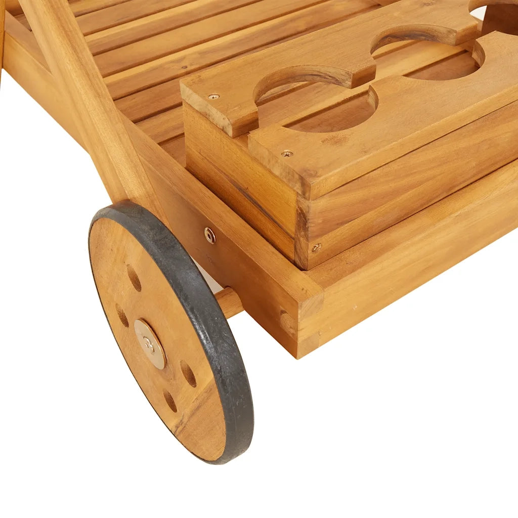 Carrello da Tè 54x87x90 cm in Legno Massello di Acacia 319424