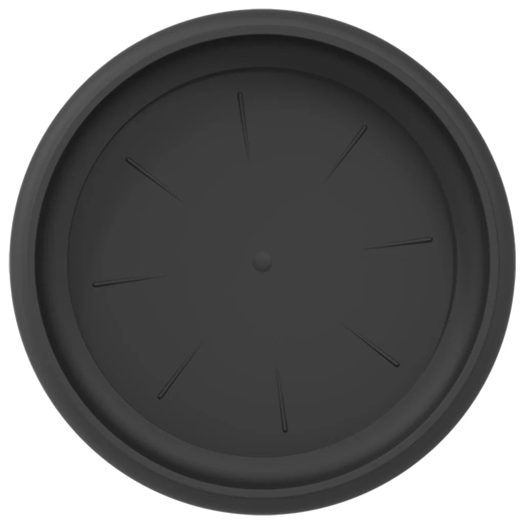 Vassoio Rotondo per Fiori 6 pz Nero ? 17,5 x 2 cm Plastica CFW9107709