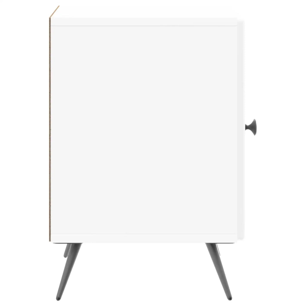 Armadio da Notte 2 pz Bianco Lucido 43 x 34,5 x 50 cm 895494