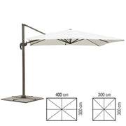 Ombrellone Deluxe Rettangolare Ecru' 3X4 Mt - Biacchi Ettore