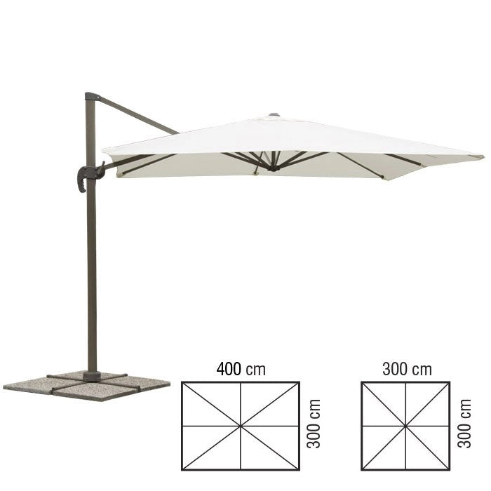Ombrellone Deluxe Rettangolare Ecru' 3X4 Mt - Biacchi Ettore