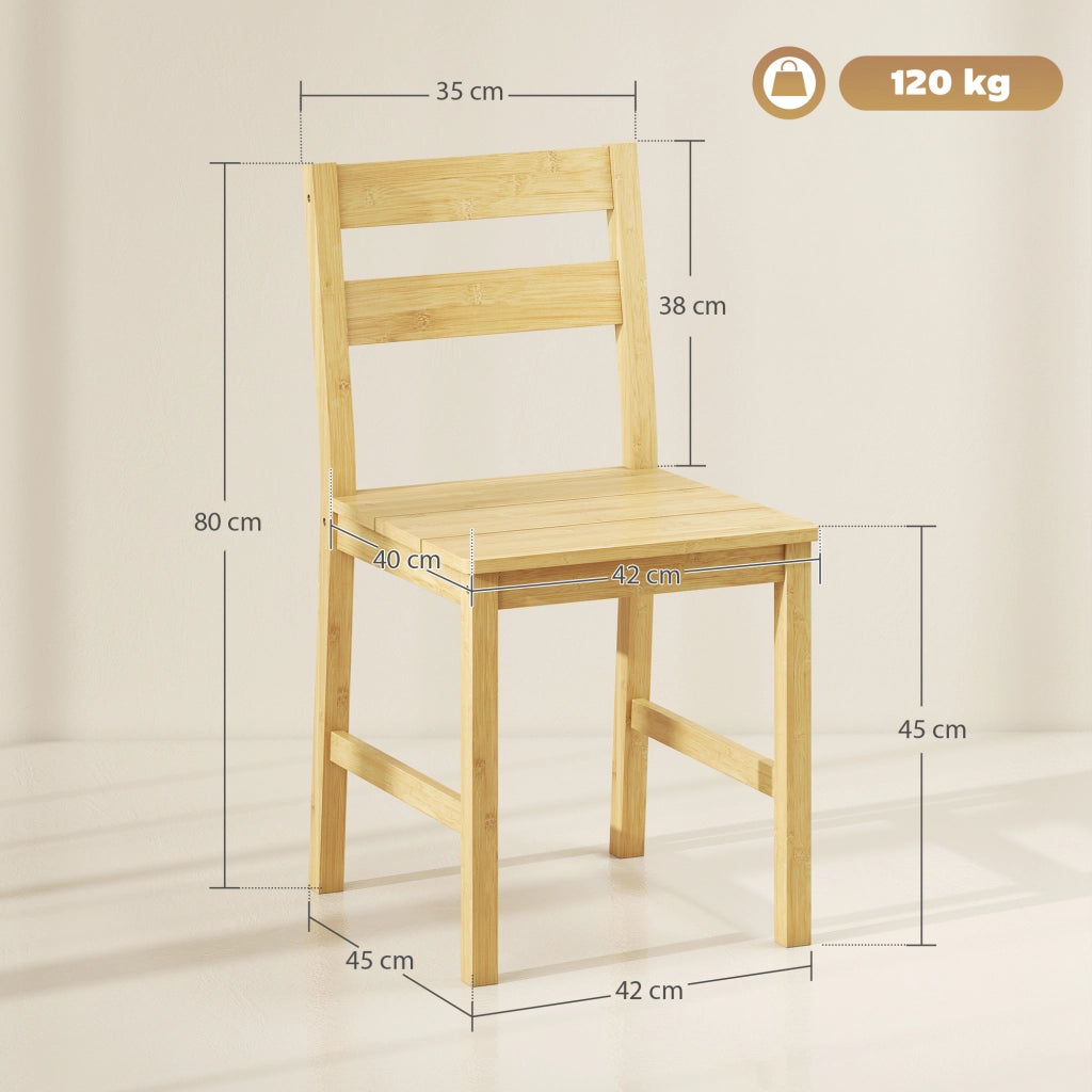 Sedia da pranzo in bamb¨´ ¨C zephmum ¨C naturale 2 pezzi
