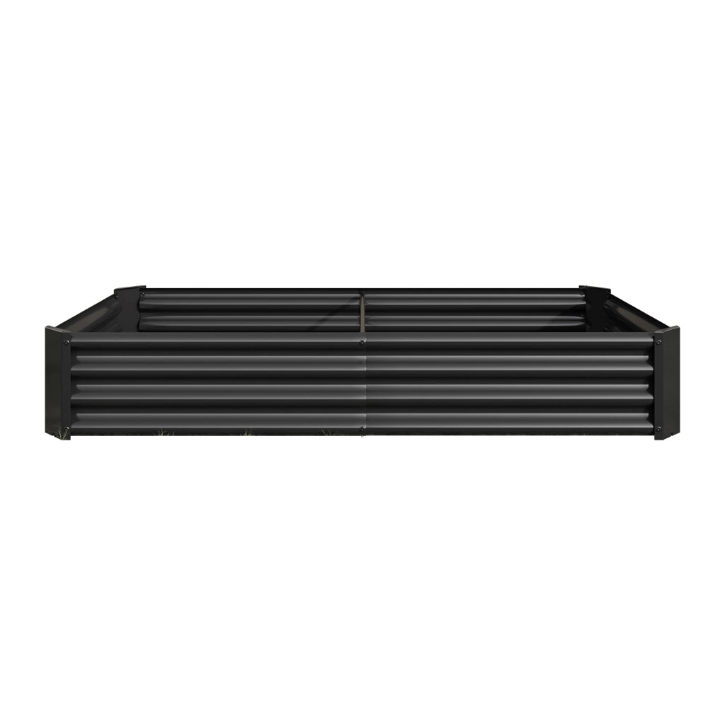 Hochbeet in metallo 180 x 91 x 30 cm, struttura zincata senza fondo, colore nero