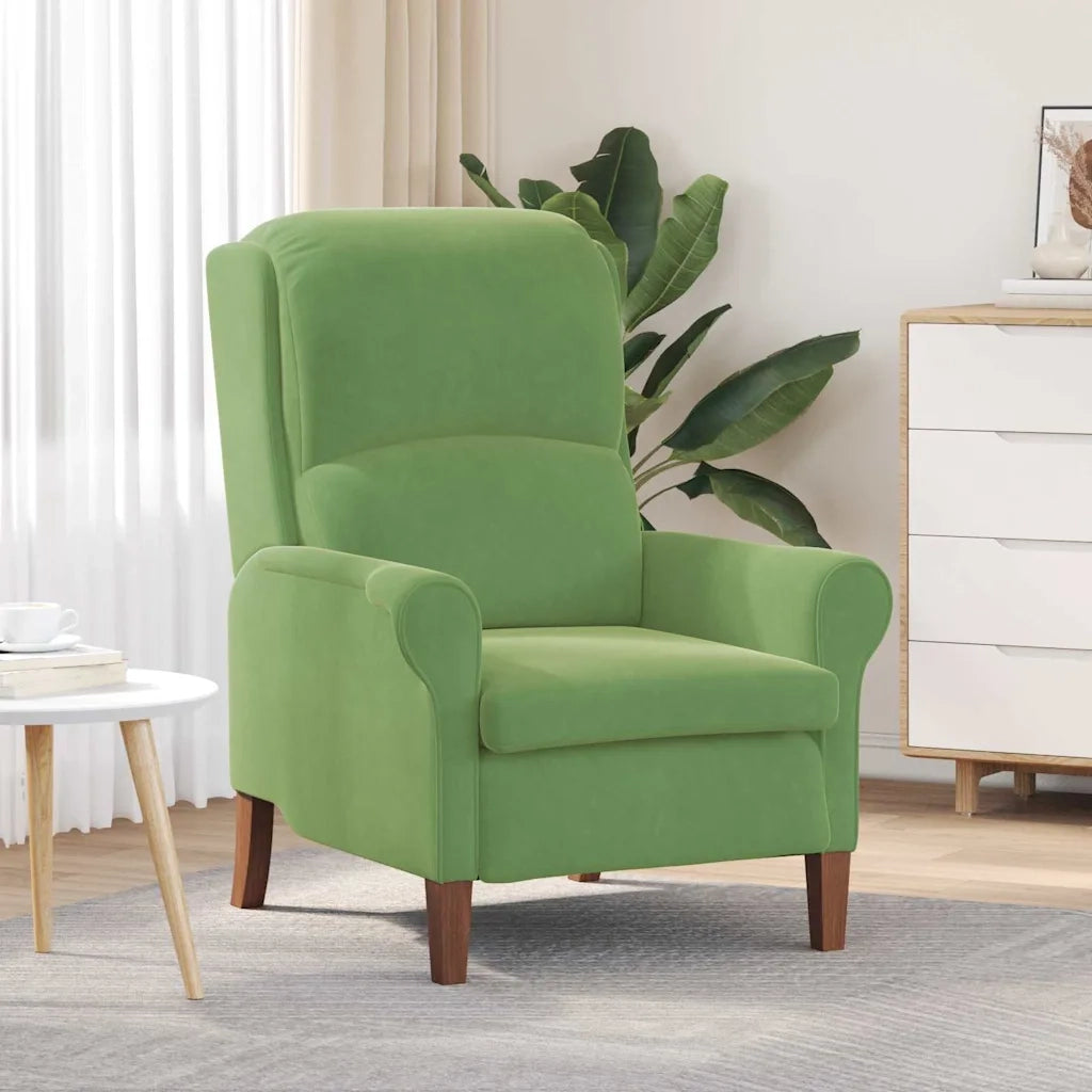 Poltrona | Sedia Relax Verde chiaro Velluto