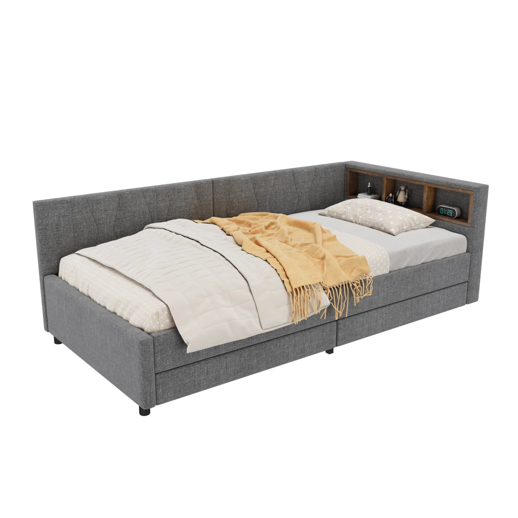 Letto giorno funzione letto divano lino 90x200 cm