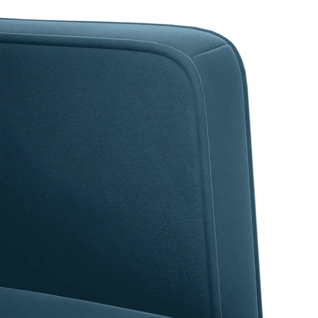 Divano Sedia con Braccioli Blu 53 cm in Velluto 4100552