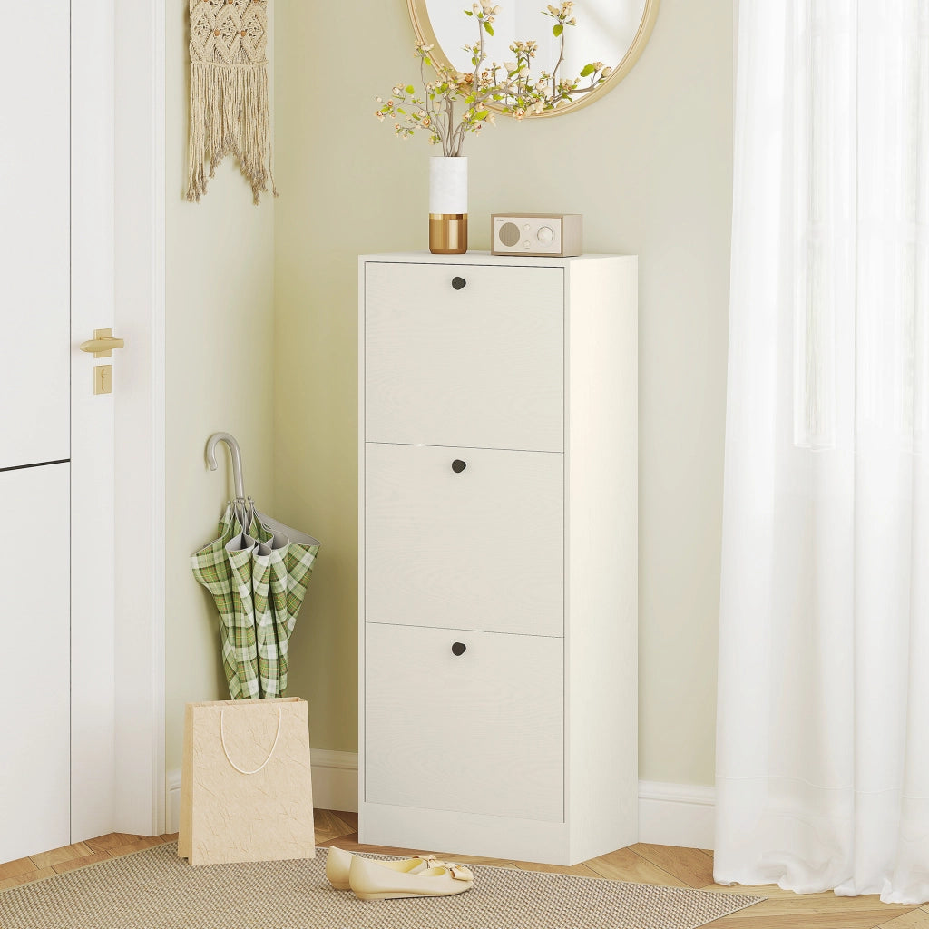Armadio con Ante Battenti e Ripiani Regolabili ¨C Minimal ¨C 47x28x115 cm Bianco Veteado