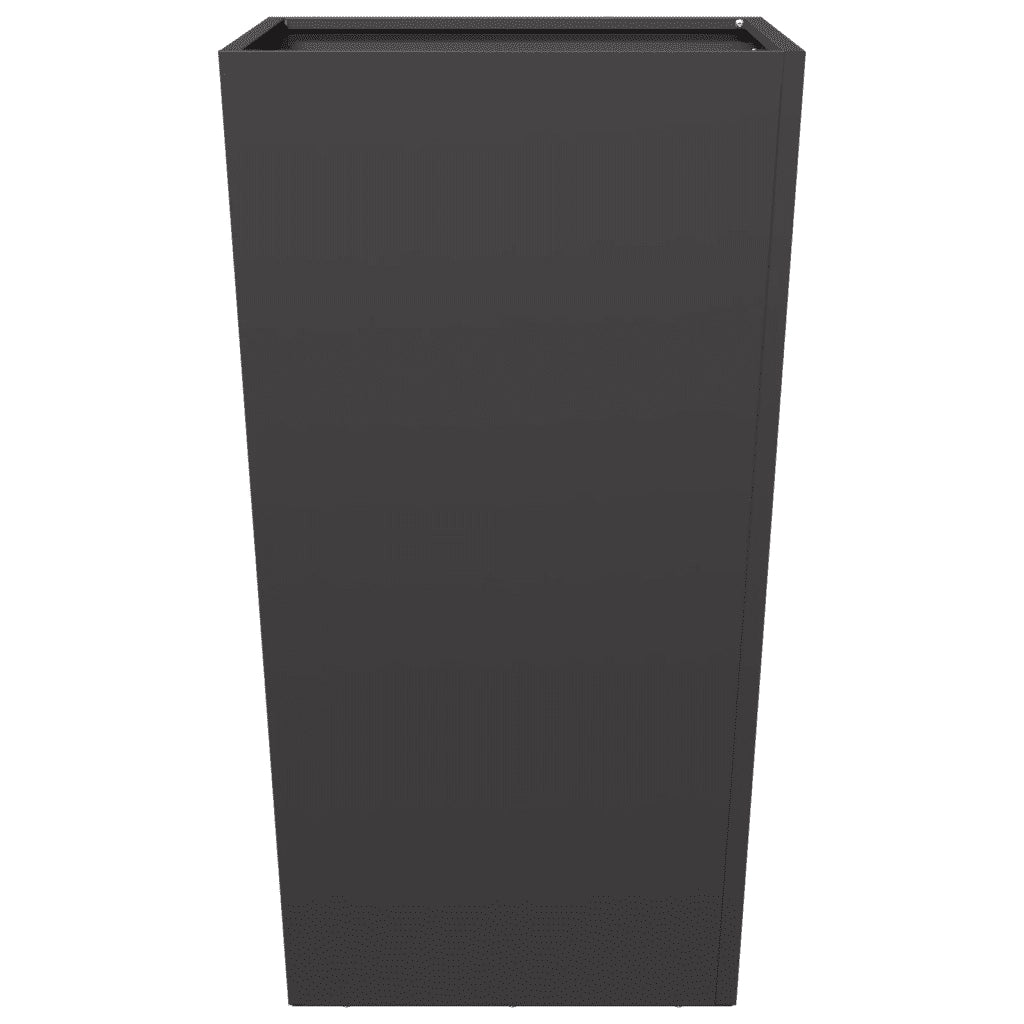 Fioriere da Giardino 2 pz Nere 45x45x75 cm in Acciaio 851095
