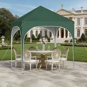 Gazebo pieghevole da giardino 2 × 2 m in metallo verde con tetto Oxford 210D impermeabile e pareti rimovibili