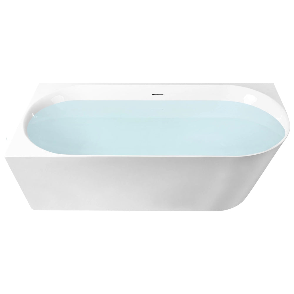 Vasca da bagno angolare 170 x 79 cm bianco opaco in stile moderno lato destro