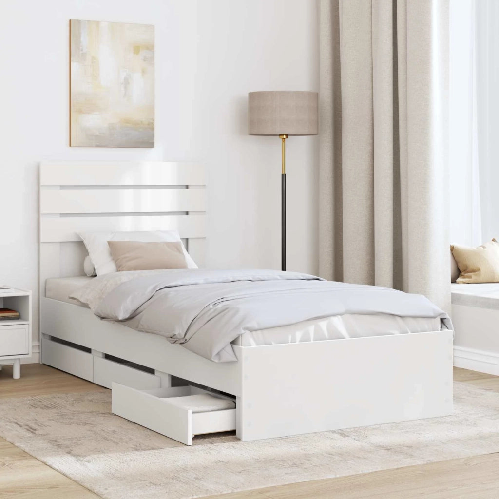 Struttura del letto Bianco 75 x 190 cm Legno Ingegnerizzato 3411539