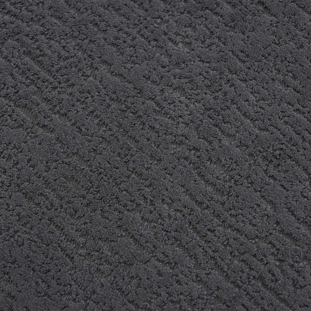 Divano modulare curvo a 3 posti in chenille grigio scuro senza montaggio