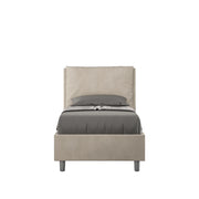 Letto Singolo 100x200 cm con Rete e Contenitore Antea Sabbia