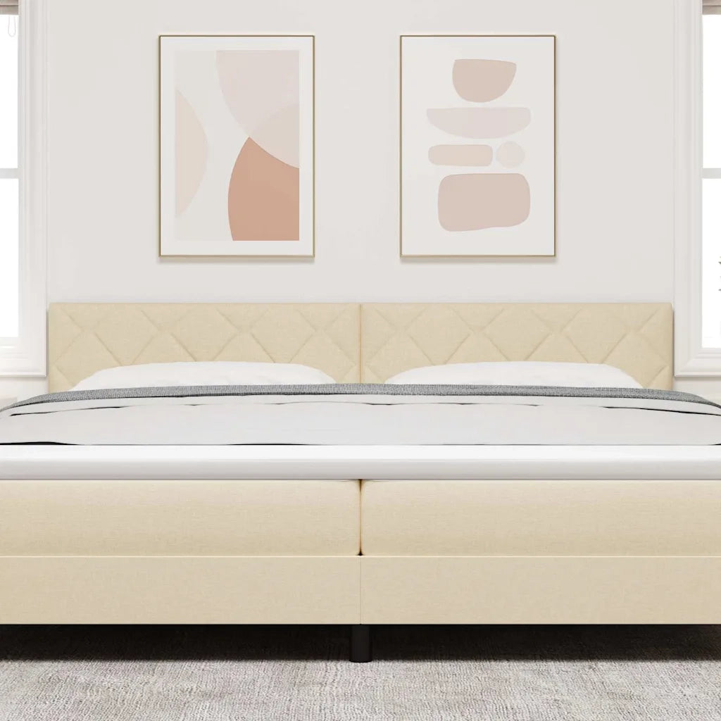 Testiera | Testata LED Crema 200 cm Tessuto