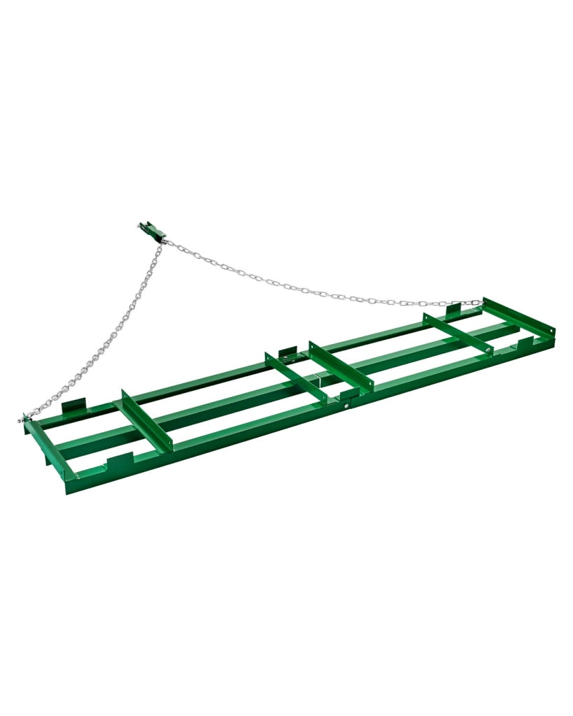 Erpice Trainato in Acciaio Q235 2435 mm con Catena e Barre Regolabili per ATV UTV Trattorino Livellatore per Prato Giardino Robusto
