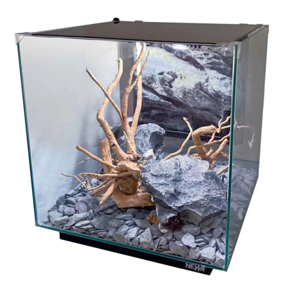 Newa Ego Full EF50 Colore nero cm35,8x36,5x39,5h - acquario con illuminazione LED e filtro incluso