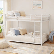 Letto a castello in metallo bianco 140 x 200 cm