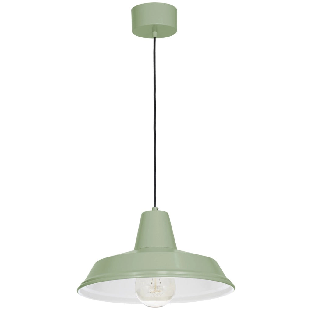 Lampada a sospensione loft Class verde Ø36 E27 Luminex