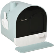 Lettiera per gatti con coperchio ¨C Xylo ¨C Verde 43x44x47cm con paletta e tappetino