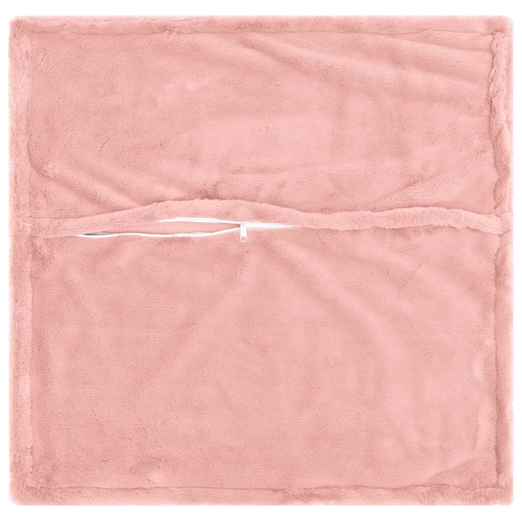 Federa 2 pz HOUTEN Rosa 40 x 40 cm Pelliccia di Coniglio Finta 917074