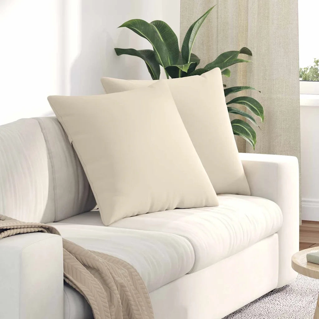 Cuscini da Divano 2 pcs Beige 60 x 60 cm Tessuto 42014031