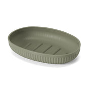 Porta saponetta da appoggio verde in plastica rigida cannettata Arizona