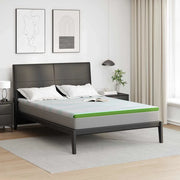 Topper per materasso Bianco e Verde 140 x 190 cm 4106149