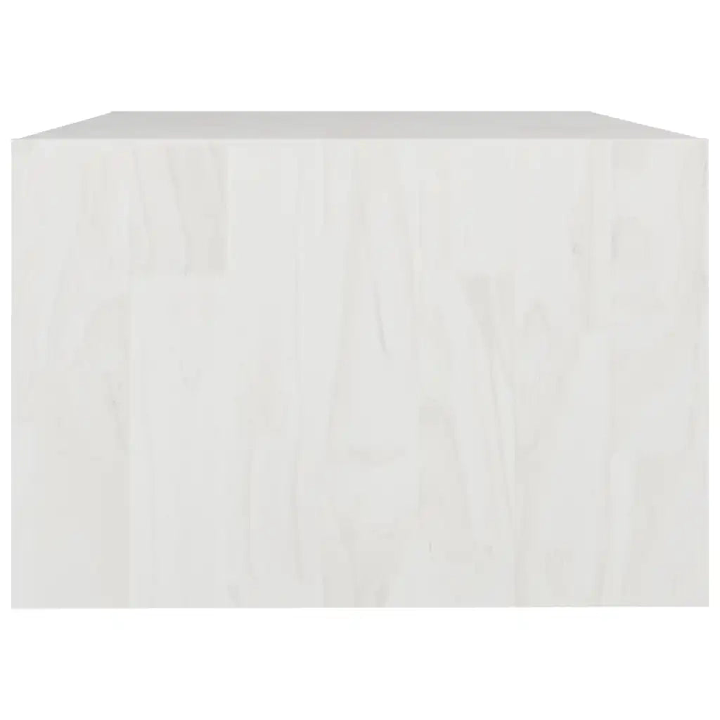 Tavolino da Salotto Bianco 75x50x33,5 cm Legno Massello di Pino 809907