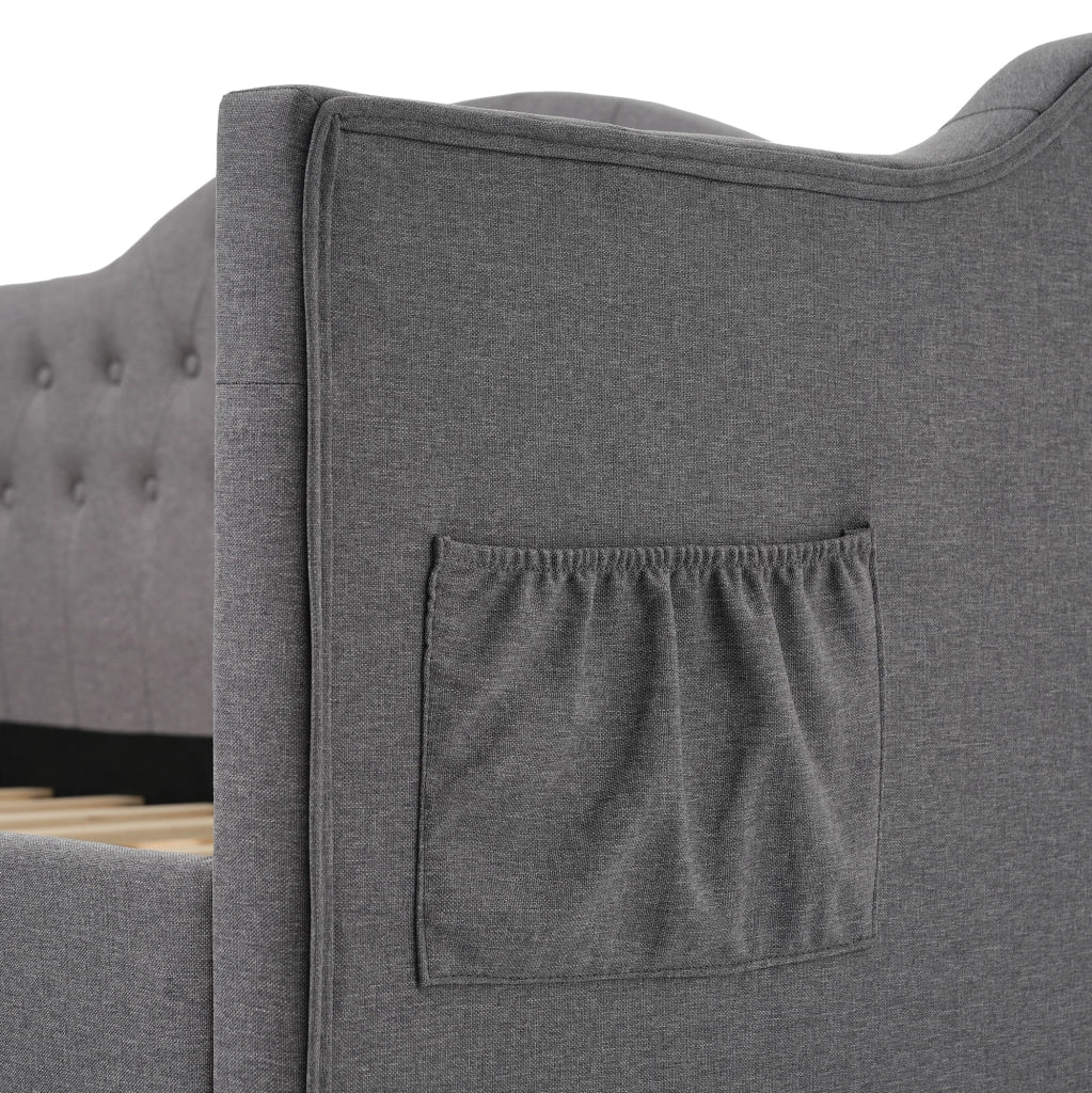 Letto imbottito con USB Type-C, 2 cassetti e design salvaspazio