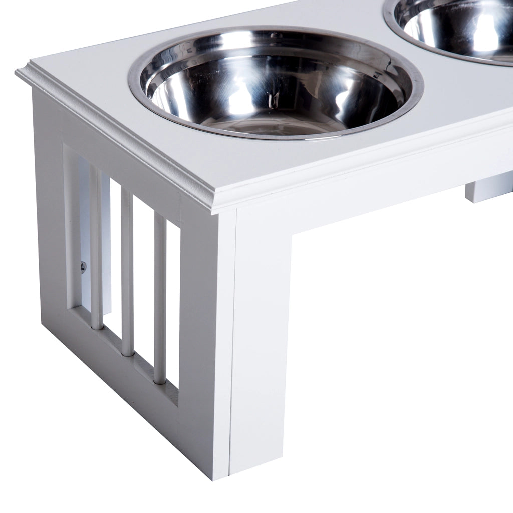 Stazione Cibo per Cani ¨C zephmum ¨C Bianco, Plastica, 58.4x30.5x25.4cm