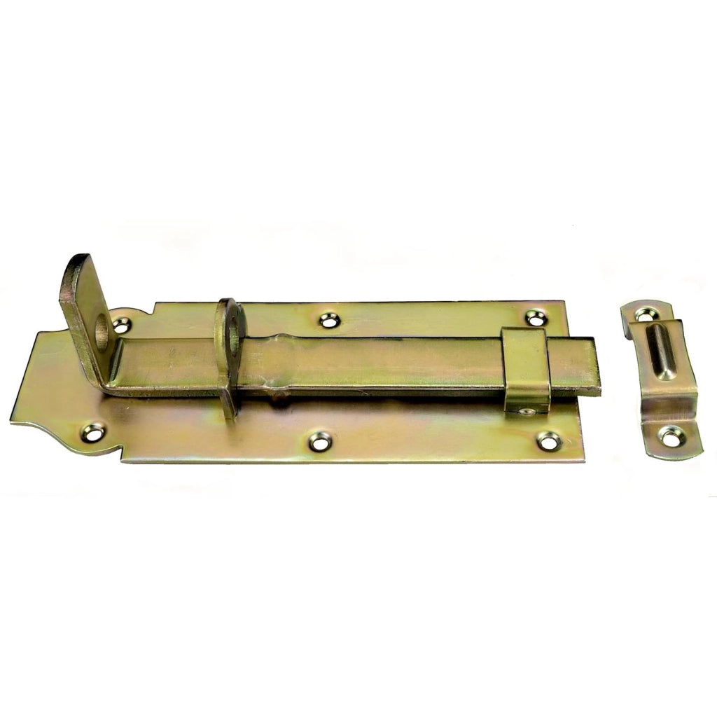 Catenaccio pesante diritto 100 x 45 mm. - zincato giallo