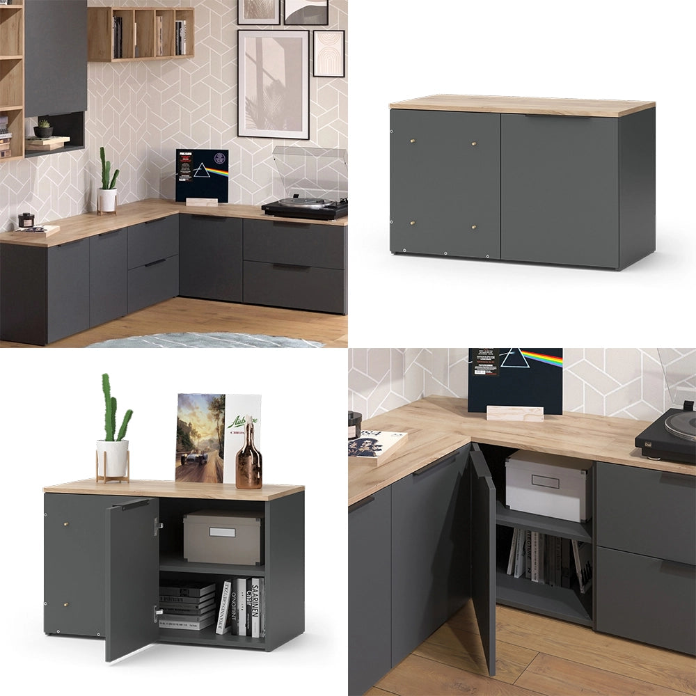 Vicco Credenza Antracite 40 x 50 cm Cassettiera ad angolo con anta