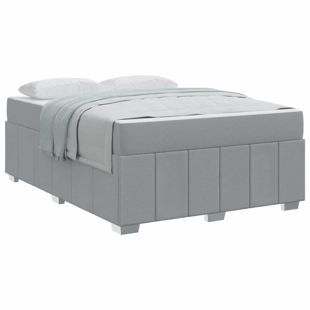 Struttura del letto Grigio chiaro 140 x 200 cm Tessuto