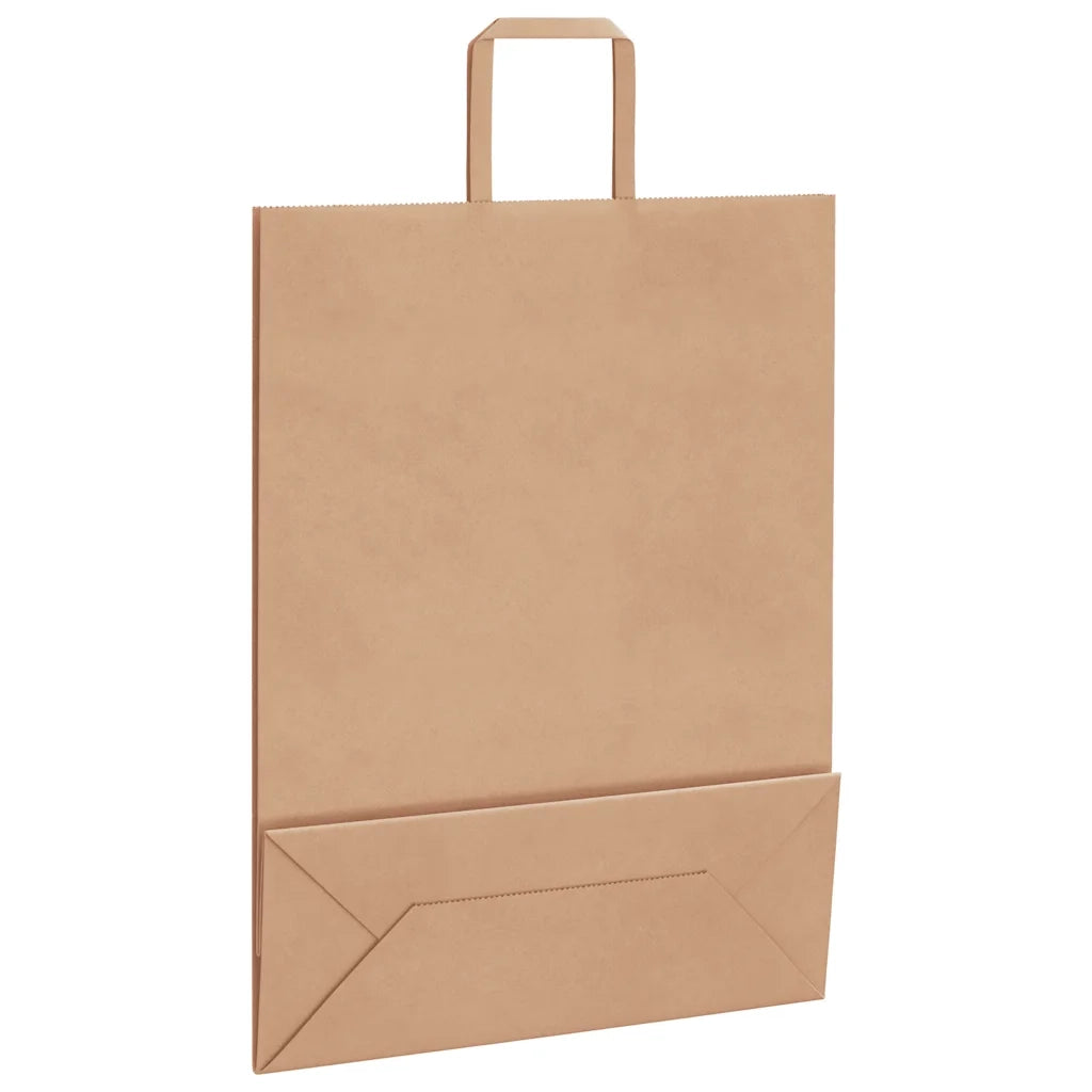 Sacchetti di Carta 50 pz con Manici Marrone 32x12x42 cm 4101802