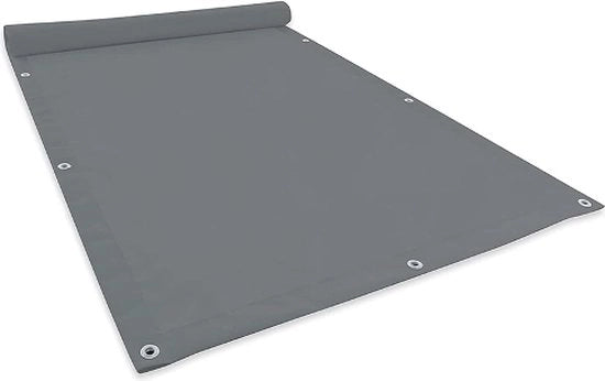 Ombrellone solare, zonnetenda, protezione dal vento, 2 x 2,5 m, 99% ombreggiamento con occhielli, impermeabile, ombrellone solare, ombrellone solare, con cavi di tensione, per giardino, balcone e terrazza, colore chiaro grigio.