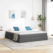 Letto con contenitore e materasso Grigio scuro 160 x 200 cm 3370237