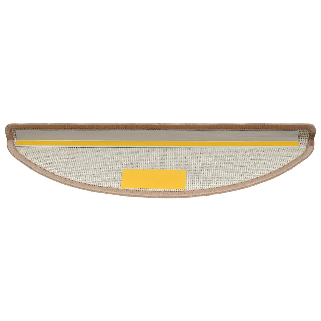 Tappetini per scale 20 pz | Gradini per Scale 56x17x3 cm Marrone chiaro Semicircolari