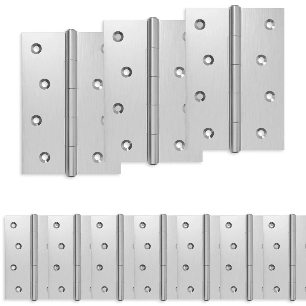 Cerniera 12 pz 100 x 70 x 8 mm Argento Acciaio 42041392