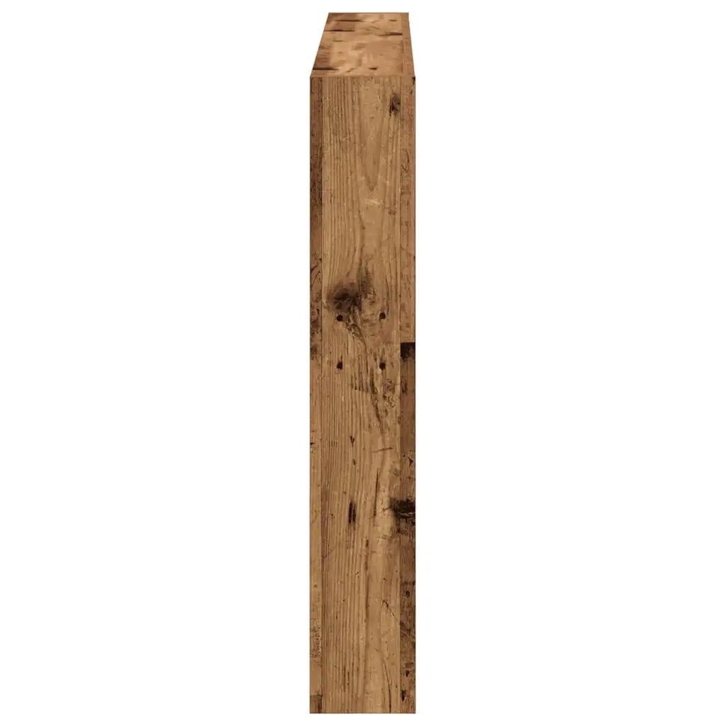 Testiera | Testata con Contenitore a LED Legno Antico 140x17x102 cm