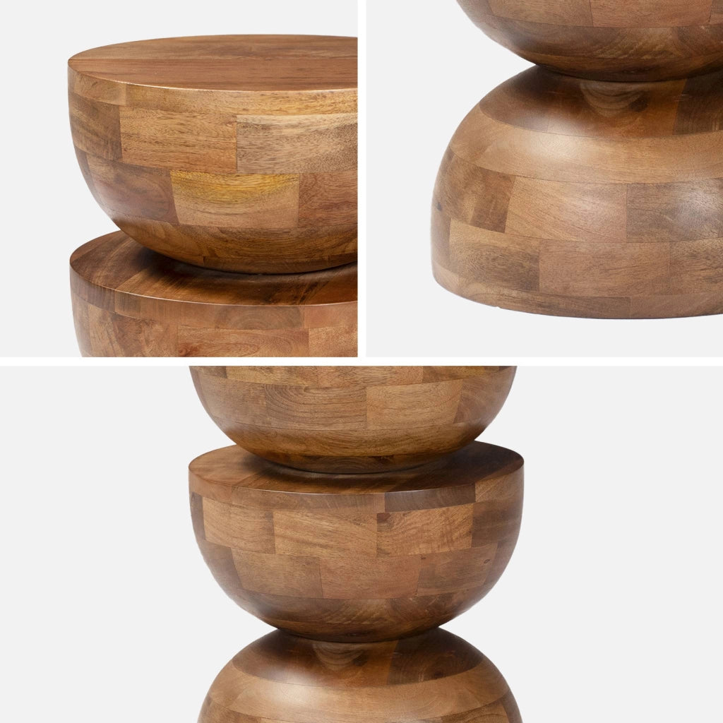 Tavolino in legno di mango, noce