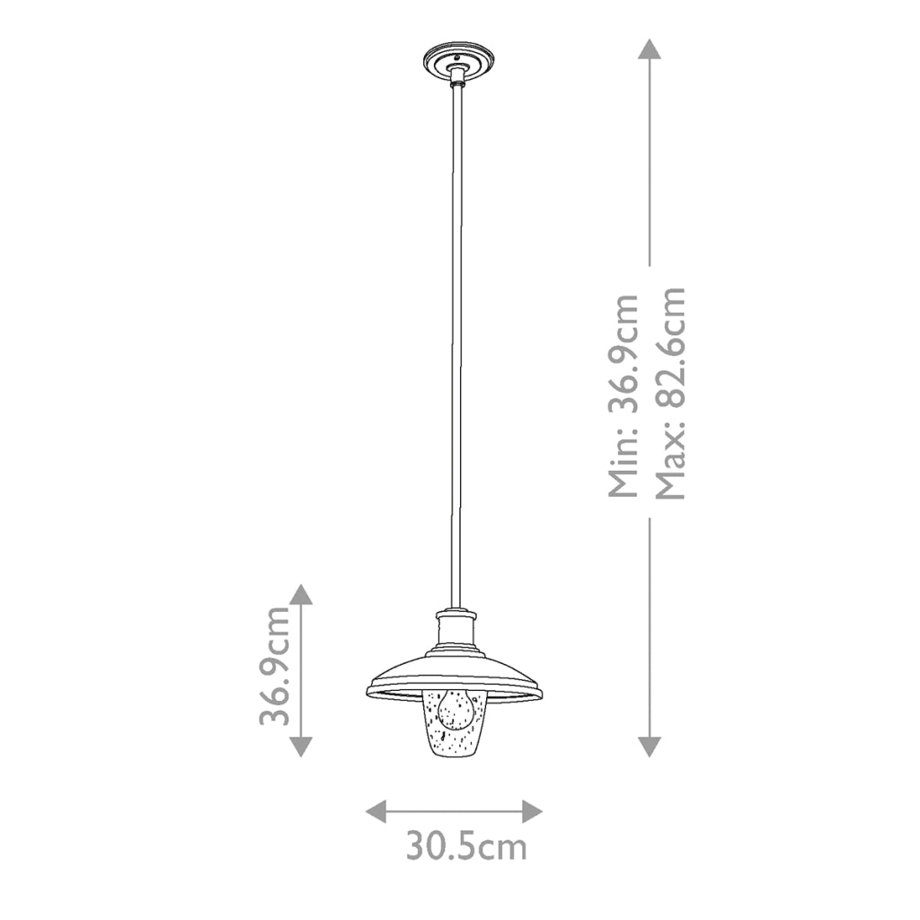 Lampada sospesa esterna Allenbury Kichler nera E27