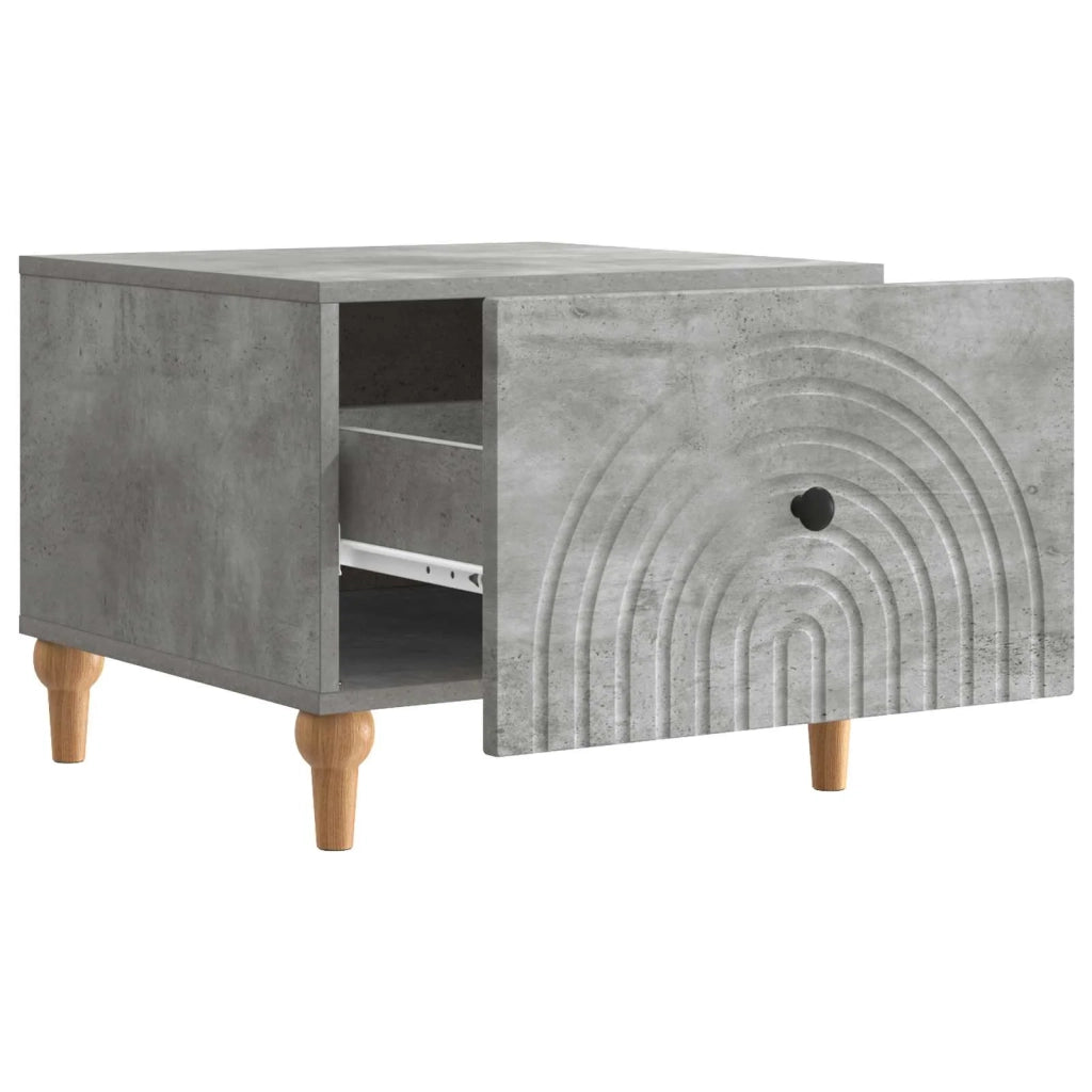Tavolino da salotto con cassetto Grigio Cemento 49 x 50 x 40 cm 894278